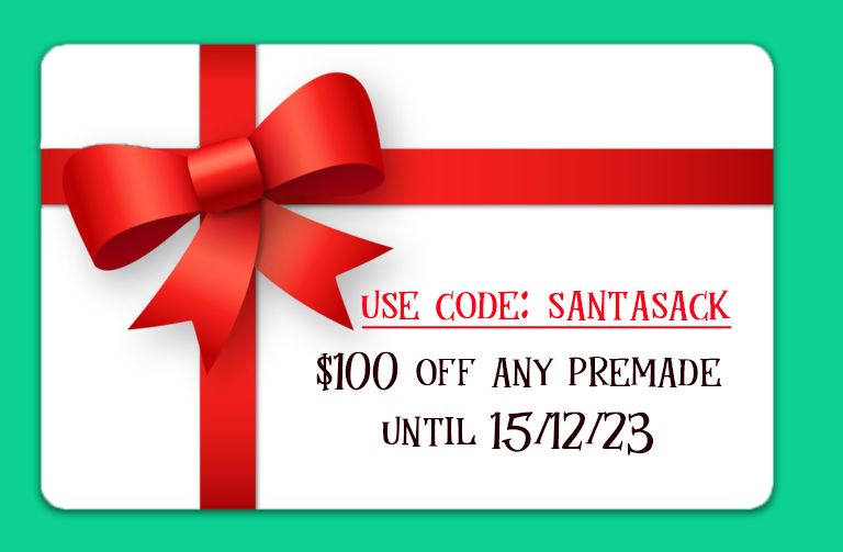 $100 off any premade until 15/12/23 - enter code